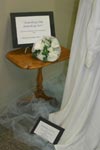 Bouqet and Invite to Vintage Wedding Gown event