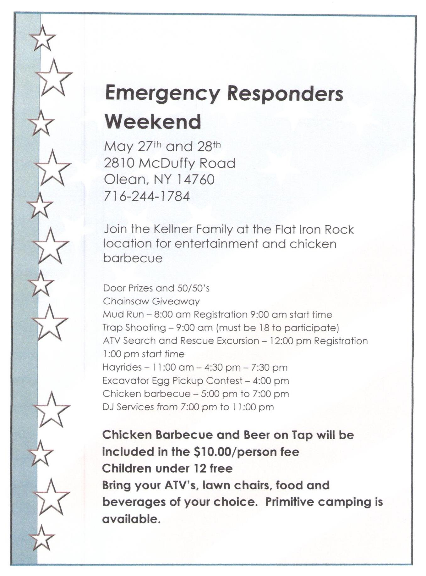 Emergency Responders Weekend 2017 Emergency Responders Weekend 2017 flyer