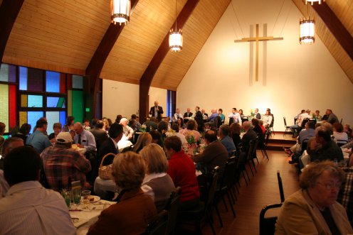 Phil Gottwals speaking at the 2012 Farmer-Neighbor Dinner in Cattaraugus County