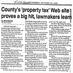 Scan of Olean Times Herald article from 2005-09-29
