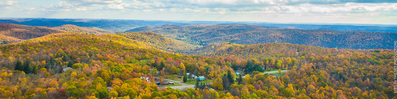 A view of fall from the Route 16 overlook in Olean, NY