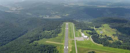 Flying over the Olean Airport
