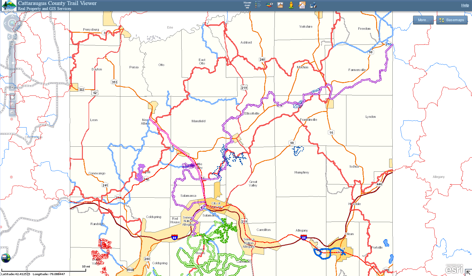 Cattaraugus County Trails Viewer Cattaraugus County Trails Viewer